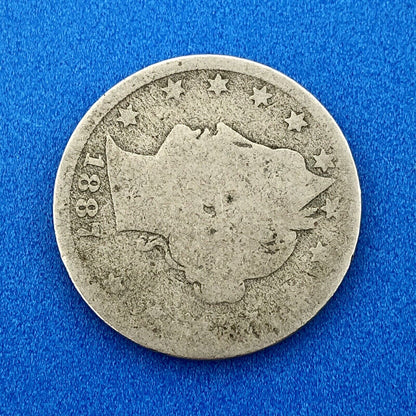 1887 P Liberty Head Nickel Five Cents 5c Better Key Rare Philadelphia Mint Coin