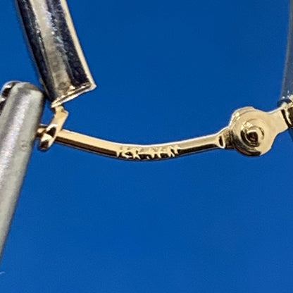 Jacmel Mauritius JCM 14K Yellow Gold Modernist Ichthys Earrings