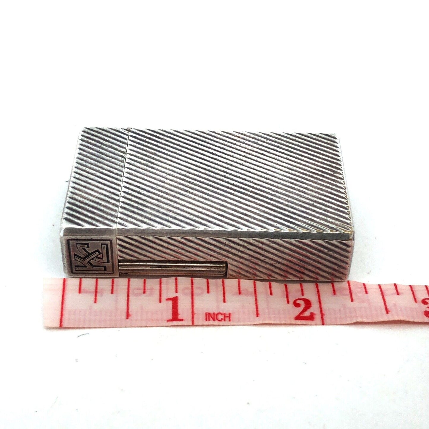 Vintage ST Dupont Paris Two Toned Silver Plated Cigarette Cigar Lighter