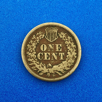 1863 P 1 Cent Indian Head Cent with Shield Better Key Date Copper-Nickel Coin