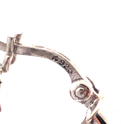 Designer 925 Sterling Silver Round Textured Double Twist Hoop Earrings