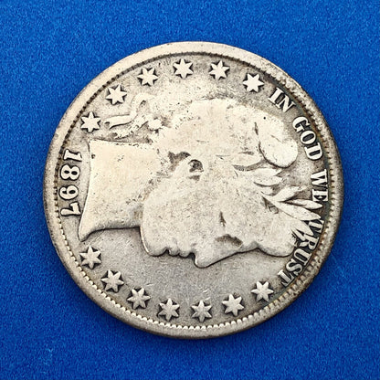 1897 P Silver Barber Half Dollar Better Key Date Philadelphia Coin Rare Scarce