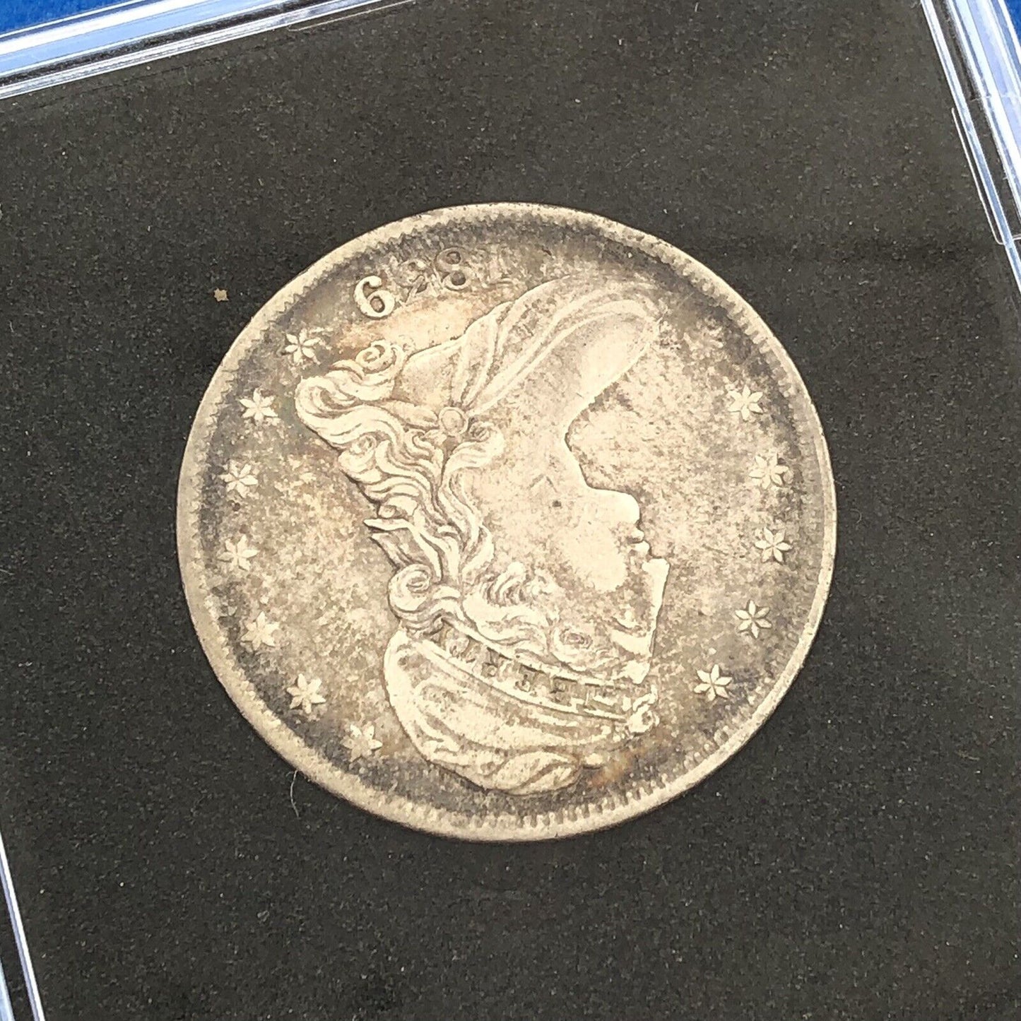 1839 Capped Bust Silver Half Dollar 50c Reeded Edge Ungraded Extra Fine Coin