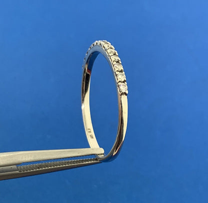 Designer 925 Sterling Silver Cubic Zirconia CZ Infinity Stackable Band Ring