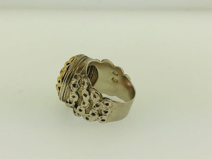 Adi Paz ZRW Israel 14K Yellow Gold Sterling Silver 925 Amethyst Cocktail Ring