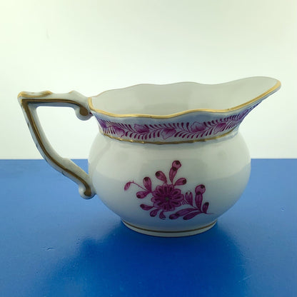 Vintage Herend Hugary Raspberry Chinese Bouquet Apponyi Small Creamer Pitcher