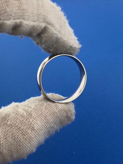 Designer Hallmarked 925 Sterling Silver Unisex Polished Wedding Band Ring Sz 11