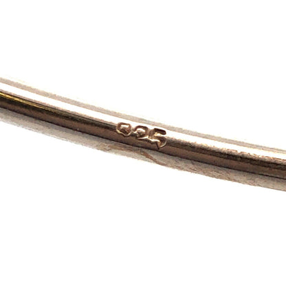 Estate 925 Sterling Silver Lasso Rope Hook Bangle Bracelet