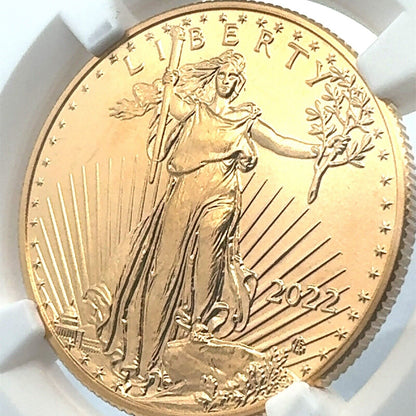 2022 1/2 oz American Gold Eagle MS-70 NGC (Early Release) Mike Castle Signature