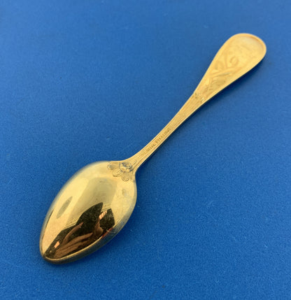 Tiffany & Co Vermeil Gold Washed Sterling Silver 925 Audubon Demitasse Spoon