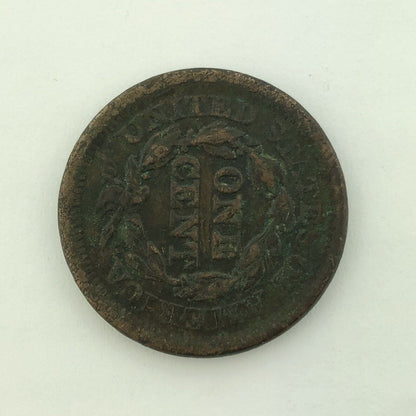 1854 P Liberty Head Braided Hair Large Copper Cent Better Philadelphia Mint Coin