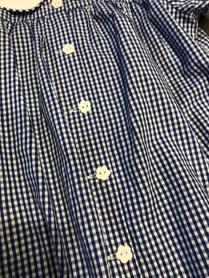 The Beaufort Bonnet Company Blue White Gingham Checkered Girl's Size 6 Dress