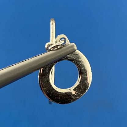 Designer 925 Sterling Silver Highly Polished Donut Hole Petite Hoop Earrings