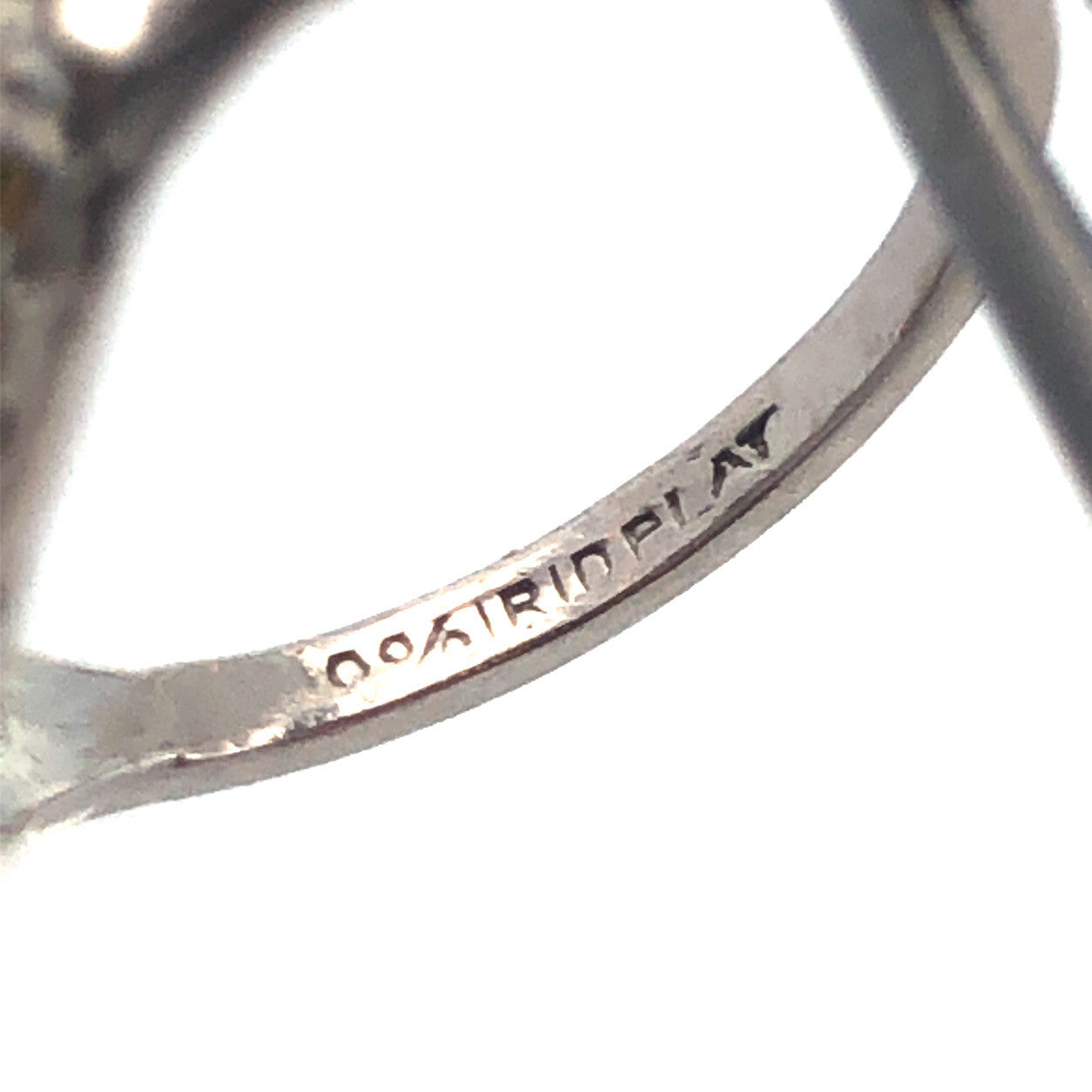 1920s Art Deco Platinum Diamond Trio Waterfall Engagement Bridal Cocktail Ring