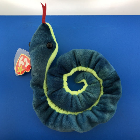 1997 TY Beanie Baby Hissy The Snake DOB 04-04-97 Mint Condition - 4185 Retired