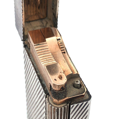 Vintage ST Dupont Paris Two Toned Silver Plated Cigarette Cigar Lighter