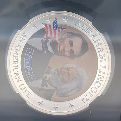 2022 $2 Cook Islands NGC MS70 1/2oz .999 Silver Life of Lincoln Friendship Coin
