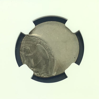 1983 P Washington Clad Quarter Mint Error Struck 50% Off Center NGC MS62