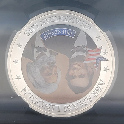 2022 $2 Cook Islands NGC MS70 1/2oz .999 Silver Life of Lincoln Friendship Coin