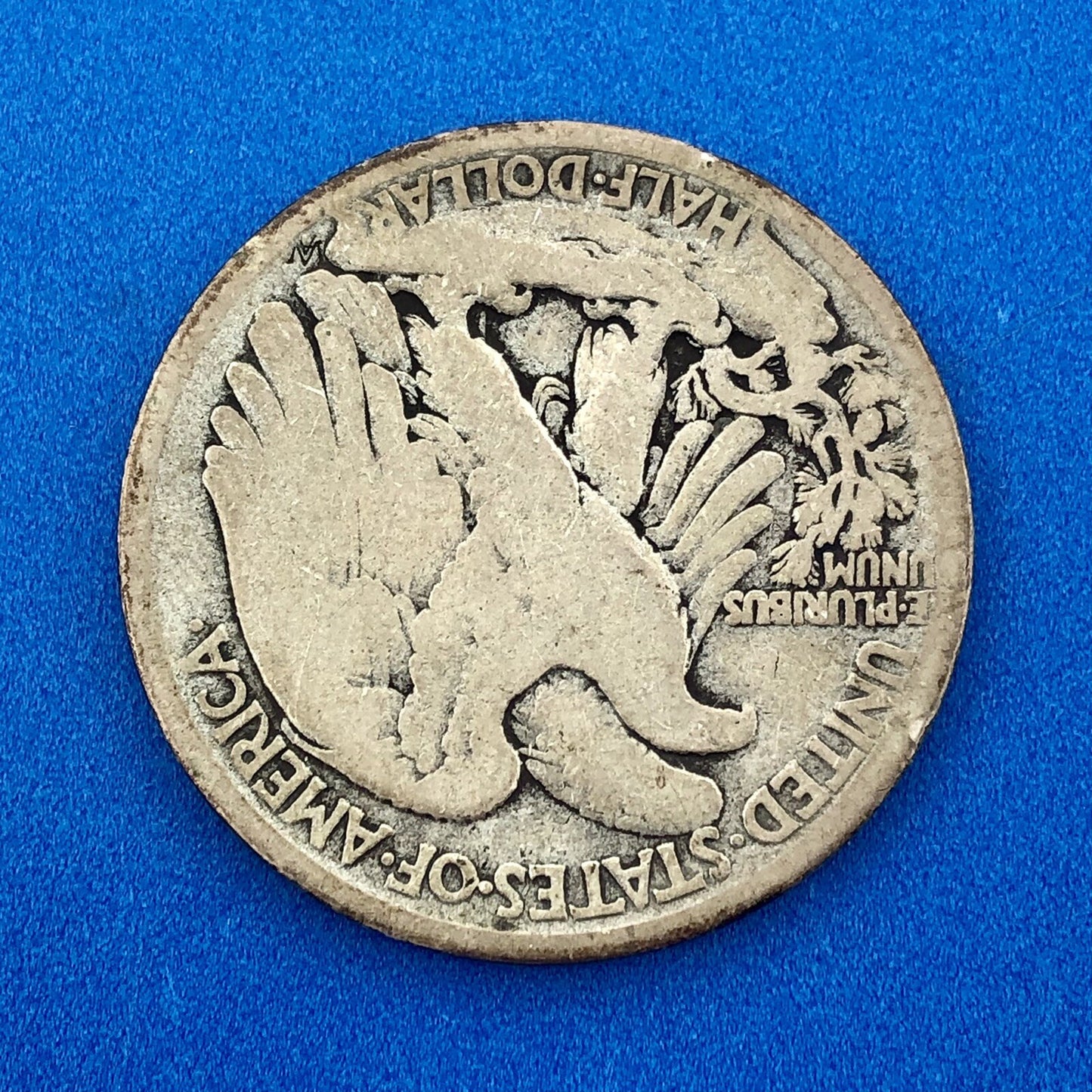 1917 D Obverse Walking Liberty Silver Half Dollar 50c Key Date Denver Coin