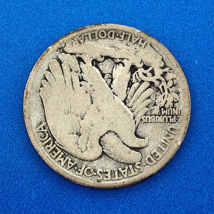 1917 D Obverse Walking Liberty Silver Half Dollar 50c Key Date Denver Coin