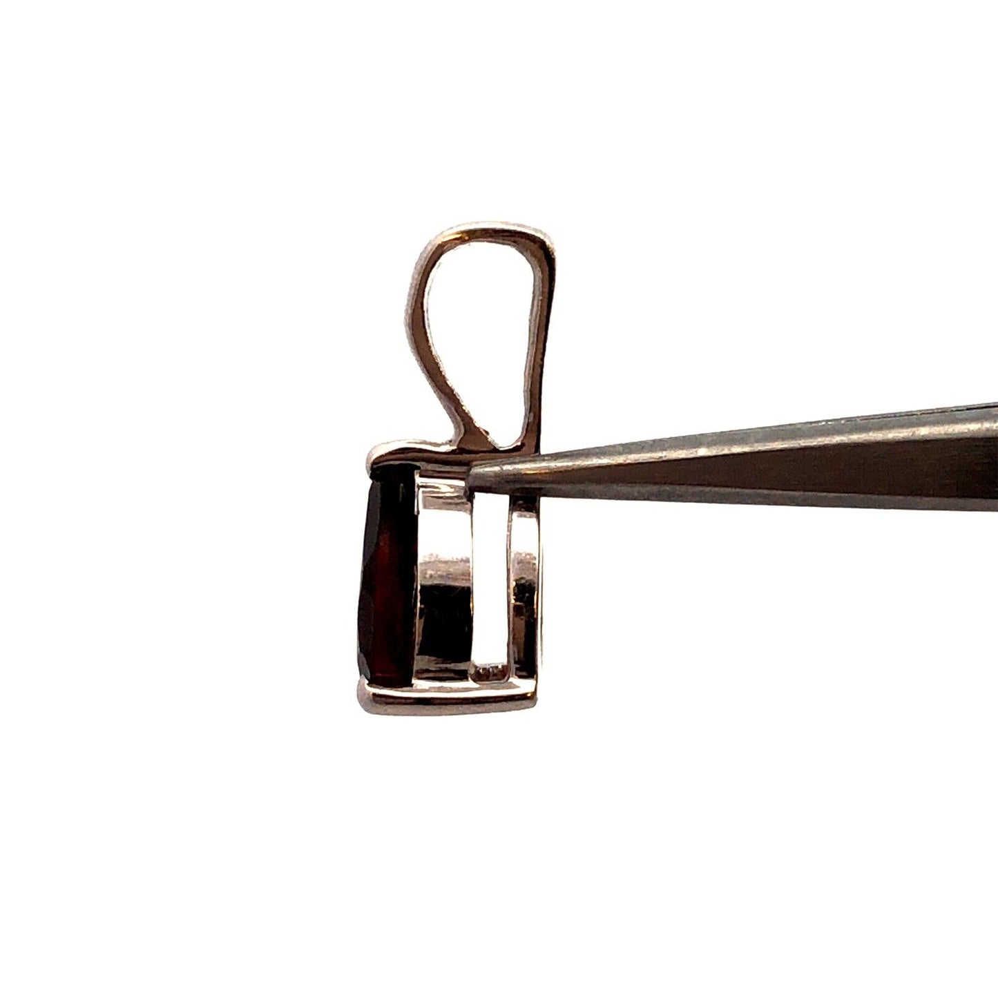 Designer TGGC 925 Sterling Silver Pear Cut Garnet January Anniversary Pendant