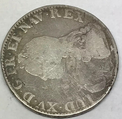 1729 A France Louis XV One Ecu Paris Mint Silver Crown
