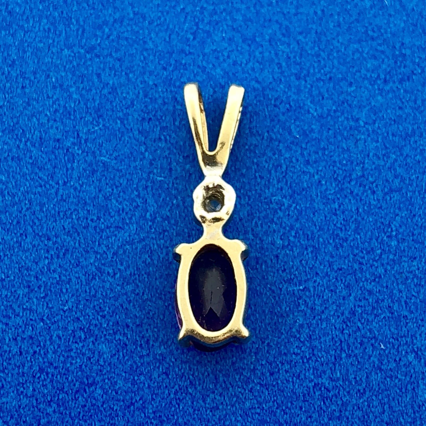 14k Yellow Gold Amethyst Diamond February Anniversary Occasion Pendant