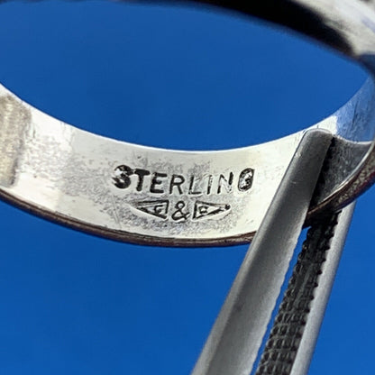 Vintage Designer 925 Sterling Silver Oval Tiger Eye Cabochon Unisex Dome Ring