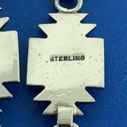 Native American 925 Sterling Silver Concho Bear Statement Storyteller Necklace