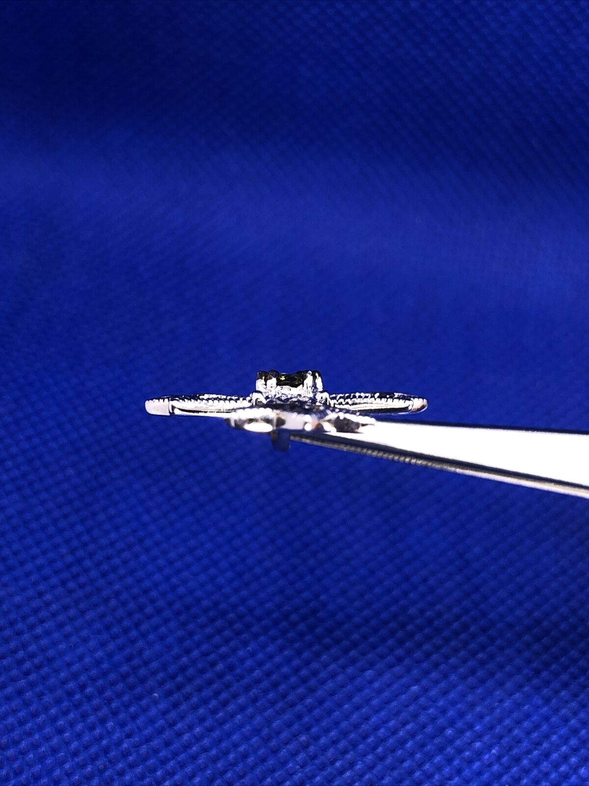 Designer DBI Green White Cubic Zirconia Sterling Silver Cross Statement Pendant