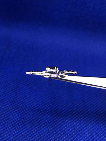 Designer DBI Green White Cubic Zirconia Sterling Silver Cross Statement Pendant