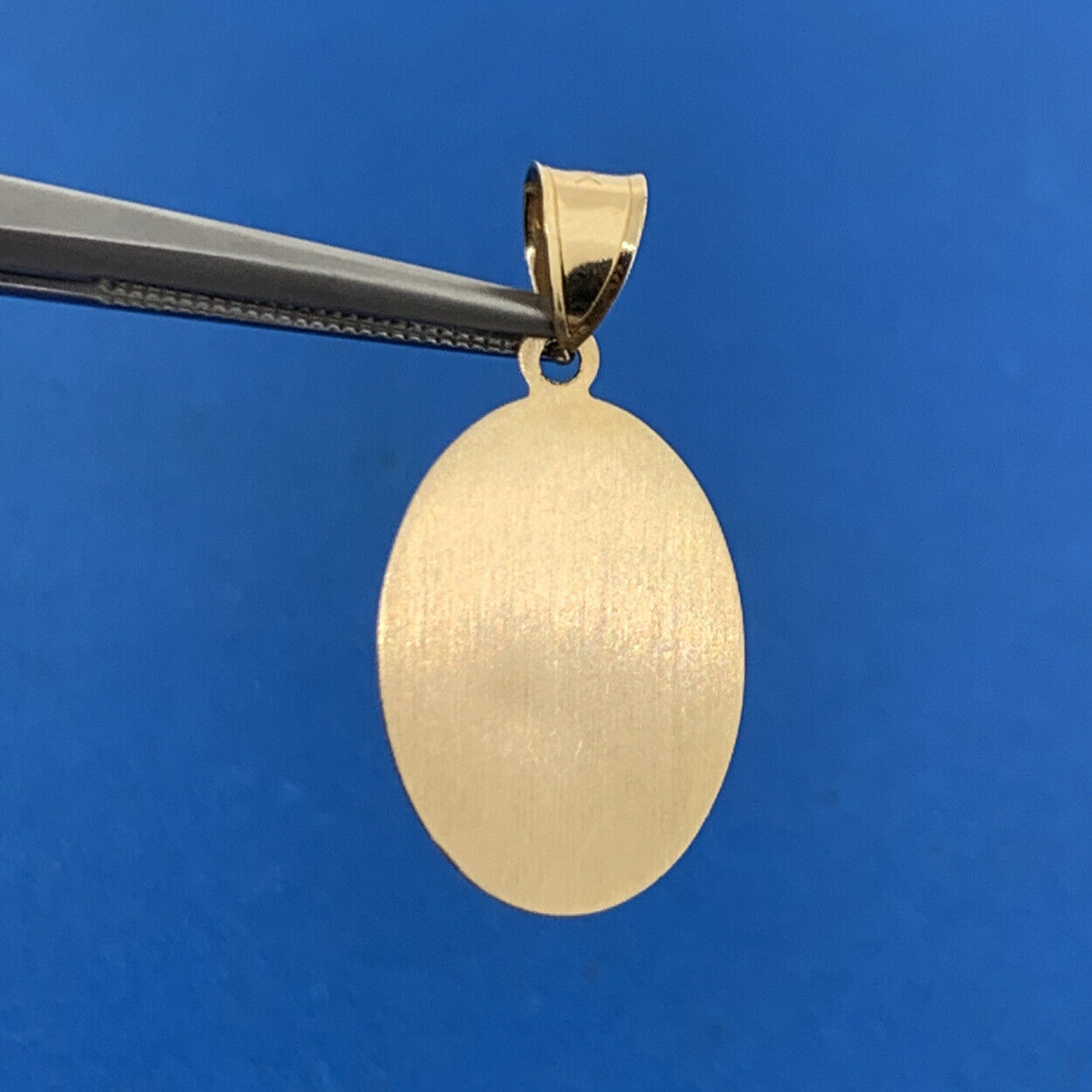 Designer 14K Yellow Gold Our Lady Of Guadalupe Oval Charm Pendant