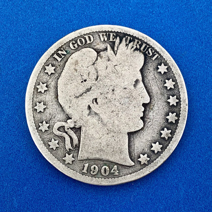 1904 O Silver Barber Half Dollar Better Key Date Rare Scarce New Orleans Coin