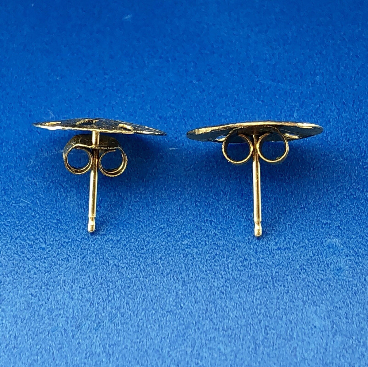 Sterling Silver Vermeil 925 Sand Dollar Sea Ocean Paradise Stud Earrings