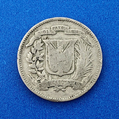 1939 Dominican Republic 5 Centavos 5 Grammos Tough Key Date Low Mintage Coin