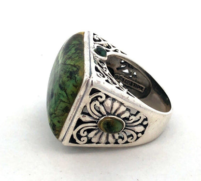 Vintage CFJ Sterling Silver Rectangle Maw Sit Sit Butterfly Statement Ring