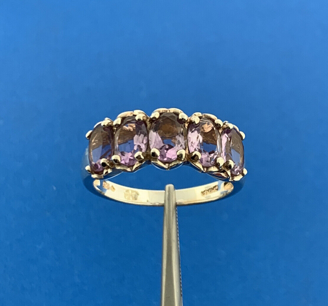 Designer 925 Sterling Silver Oval Amethyst February Anniversary Occasion Ring