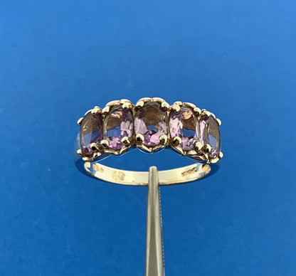 Designer 925 Sterling Silver Oval Amethyst February Anniversary Occasion Ring