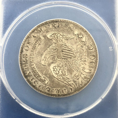 1826 Capped Bust Silver Half Dollar 50c Lettered Edge ANACS EF45 O-110 Coin