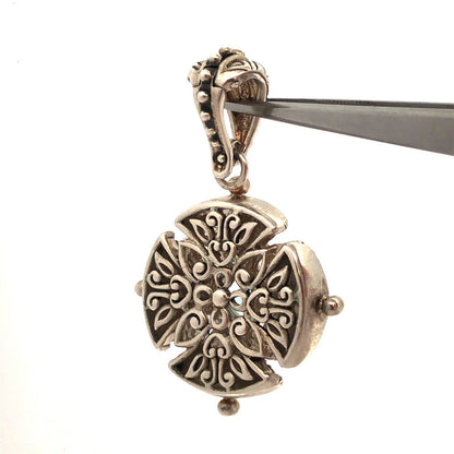 Designer Baby 925 Silver 18K Gold Blue White Topaz Statement Enhancer Pendant