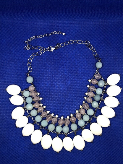Ross Simons Rose Quartz Aventurine Milky Quartz Layered Collar Necklace