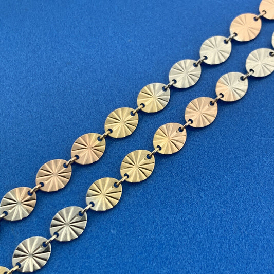 Karizia Spa KA1772 Sterling Silver Vermeil 2 Tone Pinwheel Star Burst Bracelet