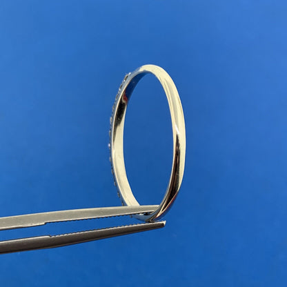 Designer 925 Sterling Silver Cubic Zirconia CZ Infinity Stackable Band Ring