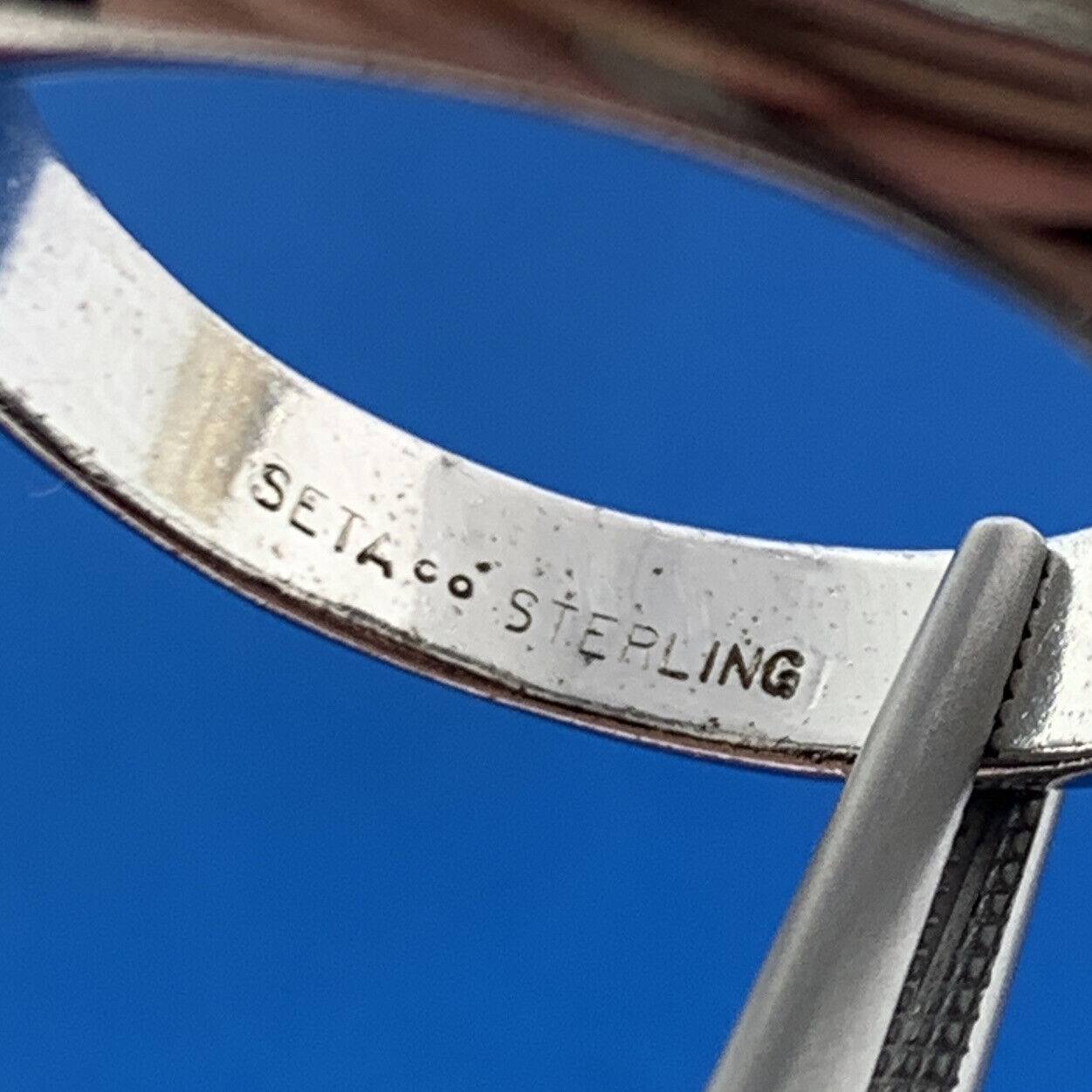 Designer SETA 925 Sterling Silver White Amethyst Mens Florentine Polished Ring