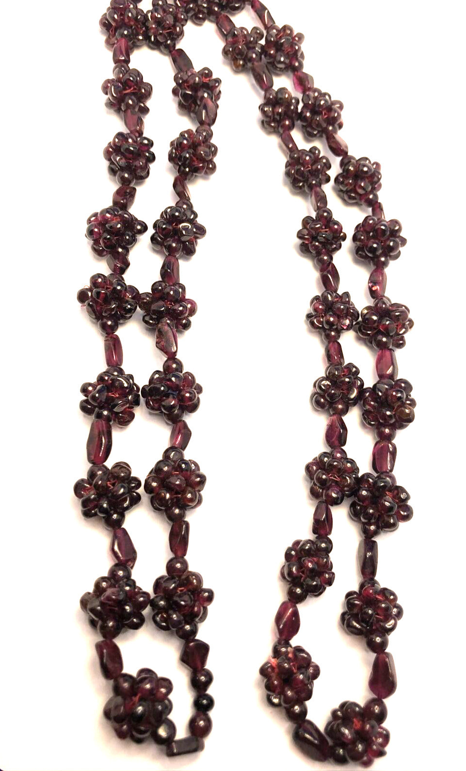 Vintage Amethyst Beaded Cluster Physical Healing Statement Necklace