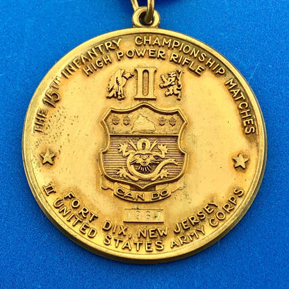 1967 US Army Corps Fort Dix NJ 15th Infantry Championship Matches Award Medal
