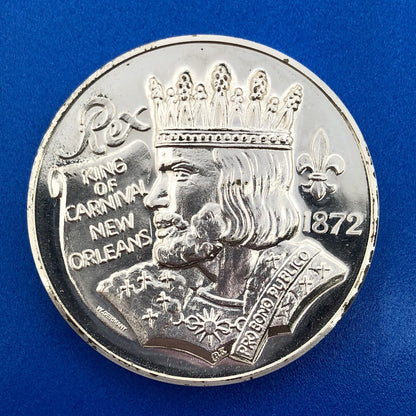 1978 Krewe of REX 999 Silver Mardi Gras Doubloon Rex And The Masters
