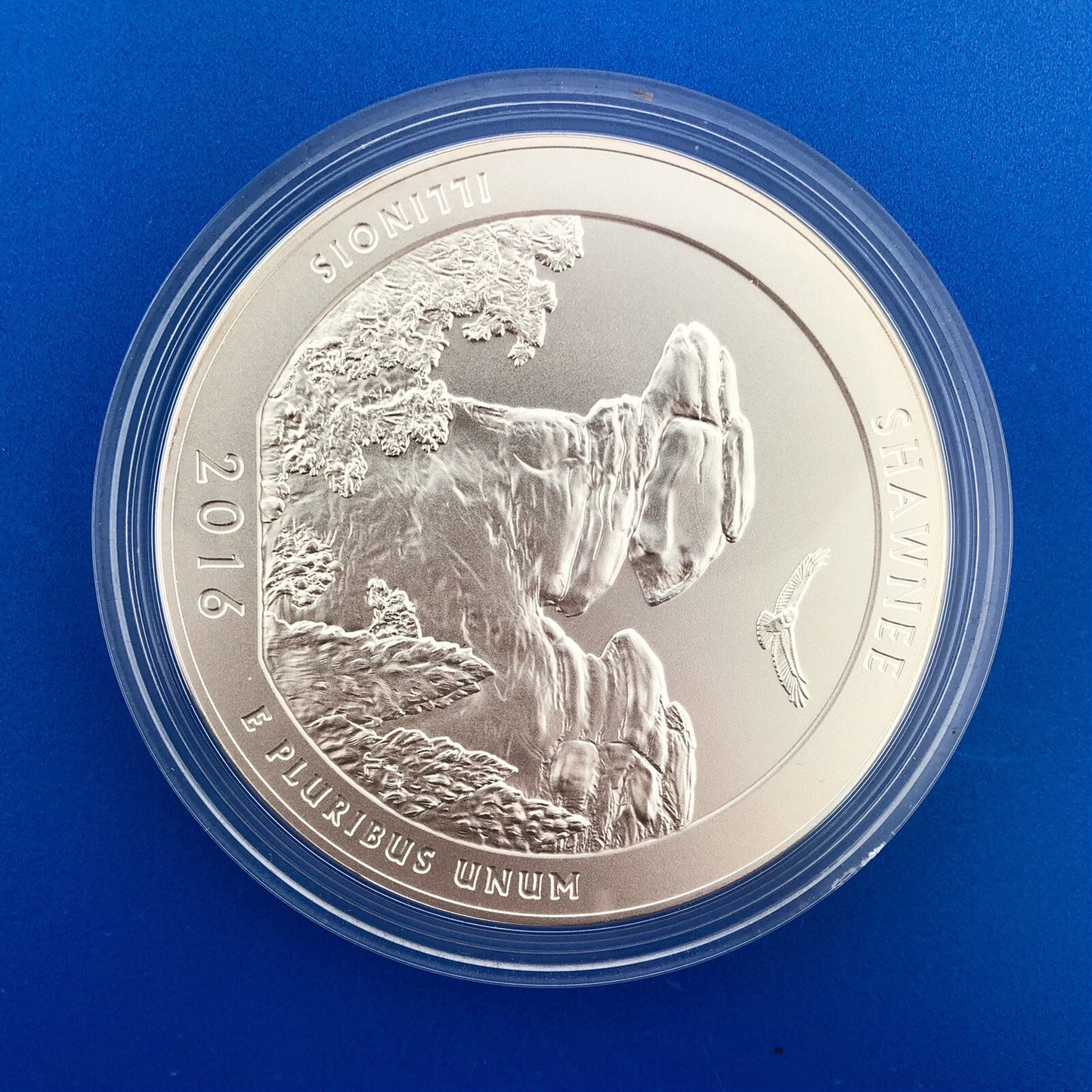 2016 America The Beautiful 5 Oz 999 Silver Shawnee Burnished Collectors OMP/COA