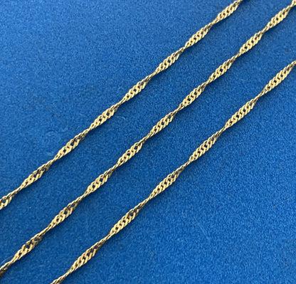 Beverly Hills Gold 14K Yellow Gold Twisted Diamond Cut Rope Chain Anklet Bracelet